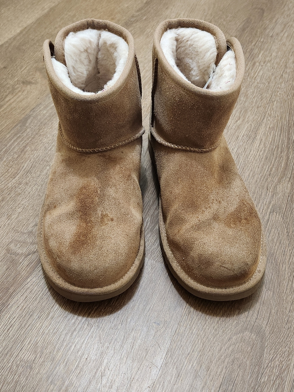 Girls Cozy Shearling-Lined Suede Boots - Tan